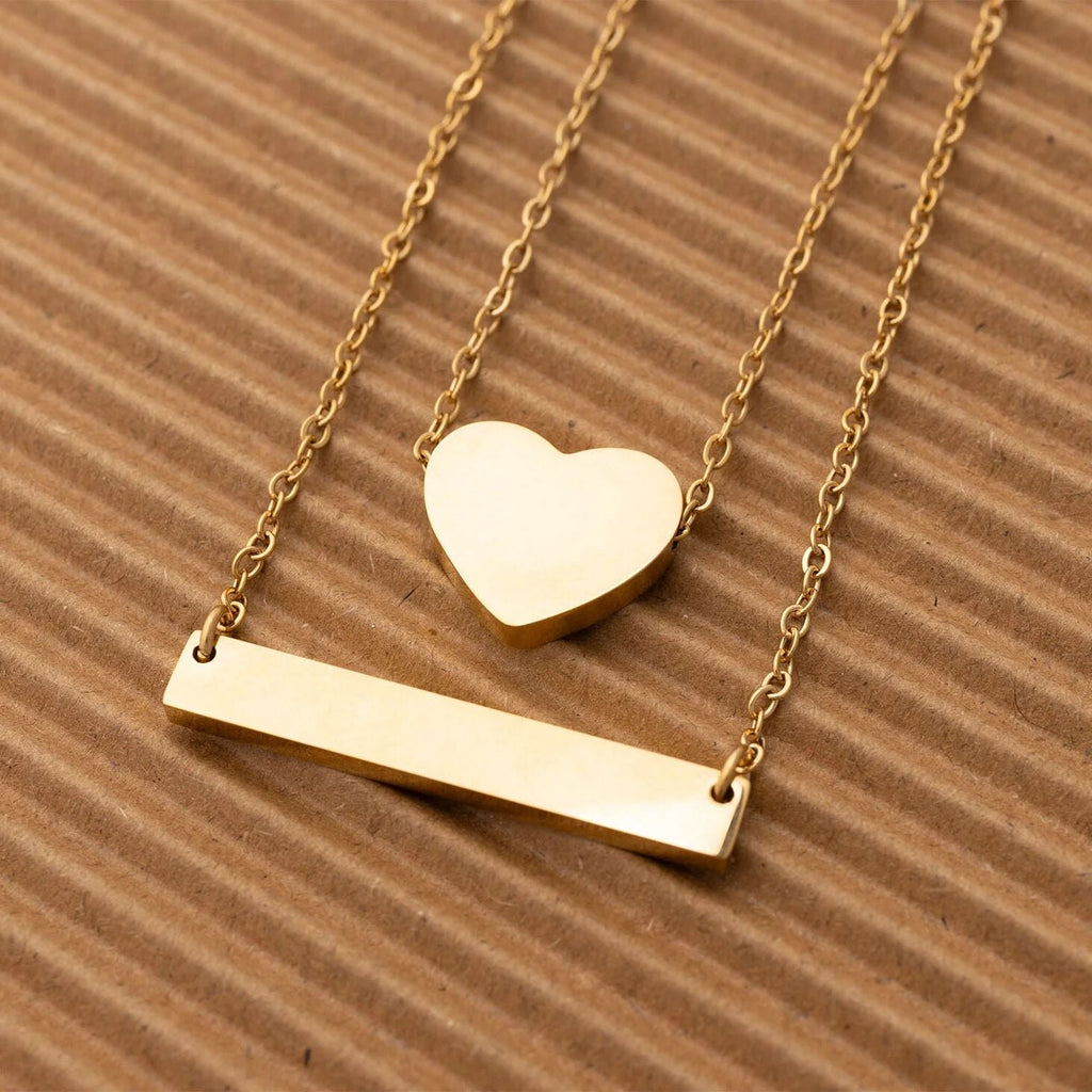 14K Gold Heart Necklace – Durable Gold Filled Jewelry with Customizable Pendant - Necklaces | Sunflower Soul Boutique