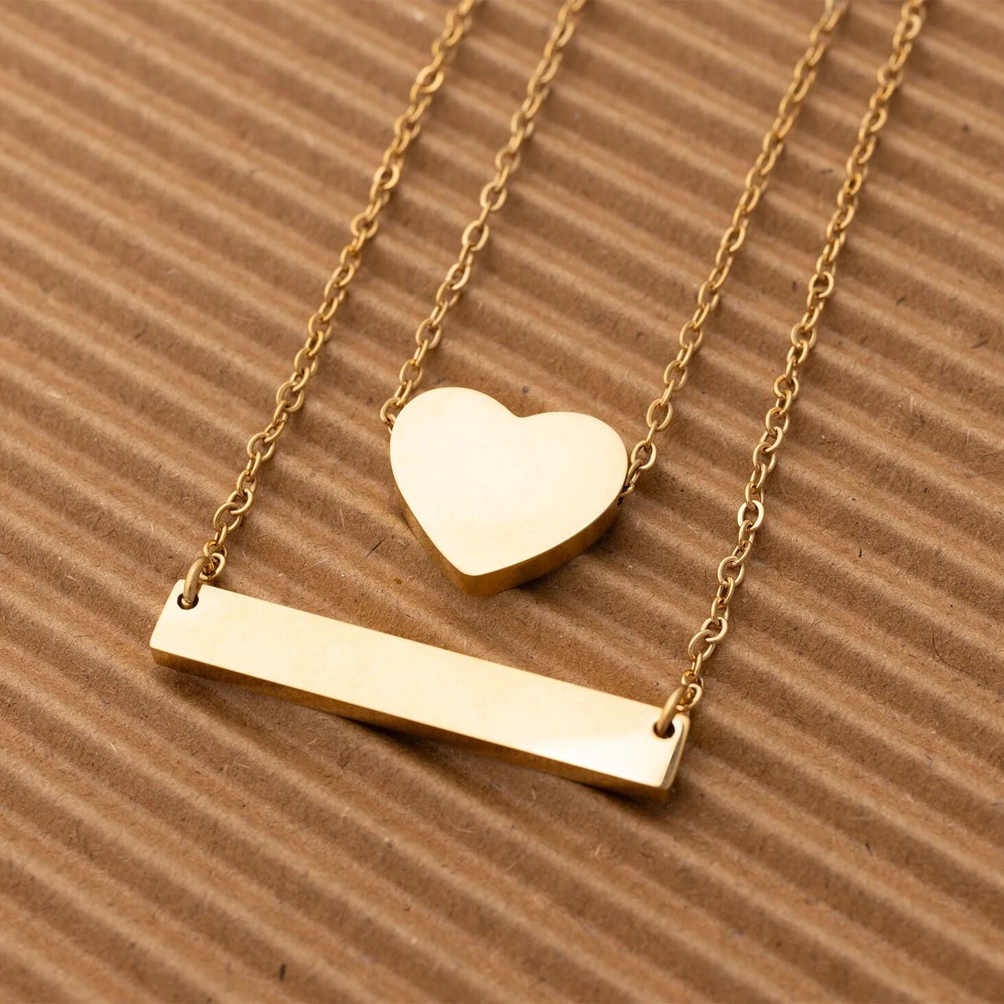 14K Gold Heart Necklace – Durable Gold Filled Jewelry with Customizable Pendant - Necklaces | Sunflower Soul Boutique