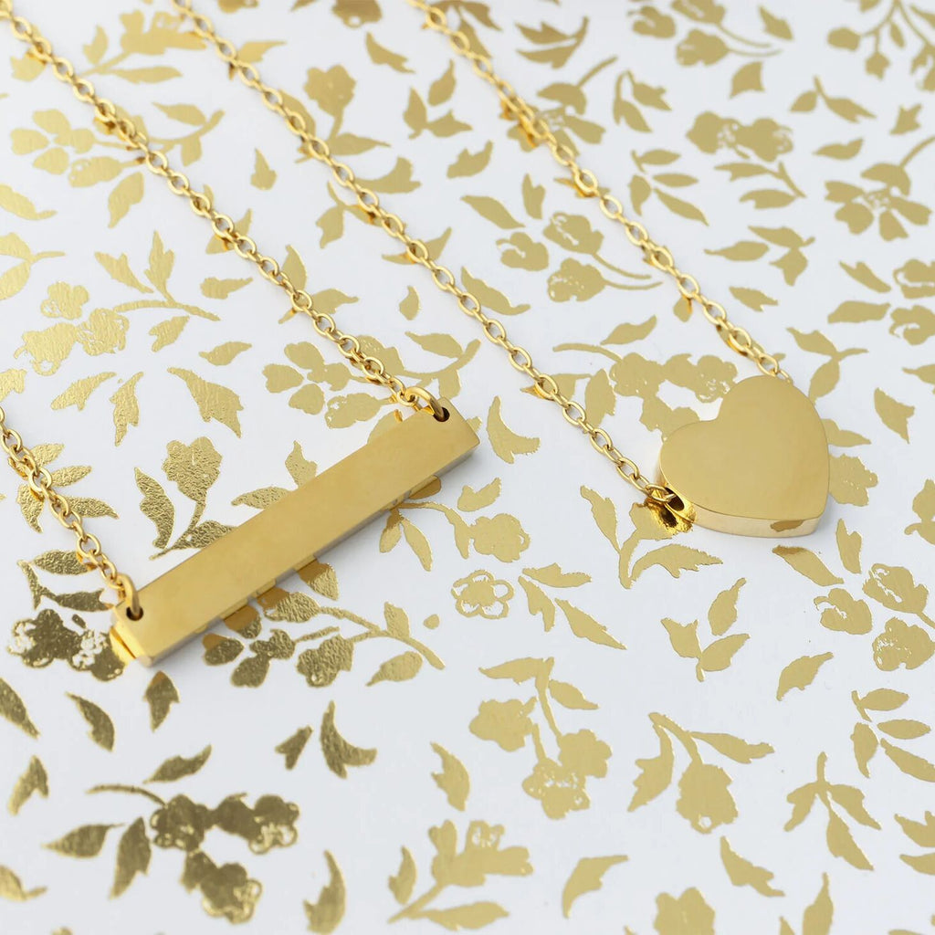 14K Gold Heart Necklace – Durable Gold Filled Jewelry with Customizable Pendant - Necklaces | Sunflower Soul Boutique