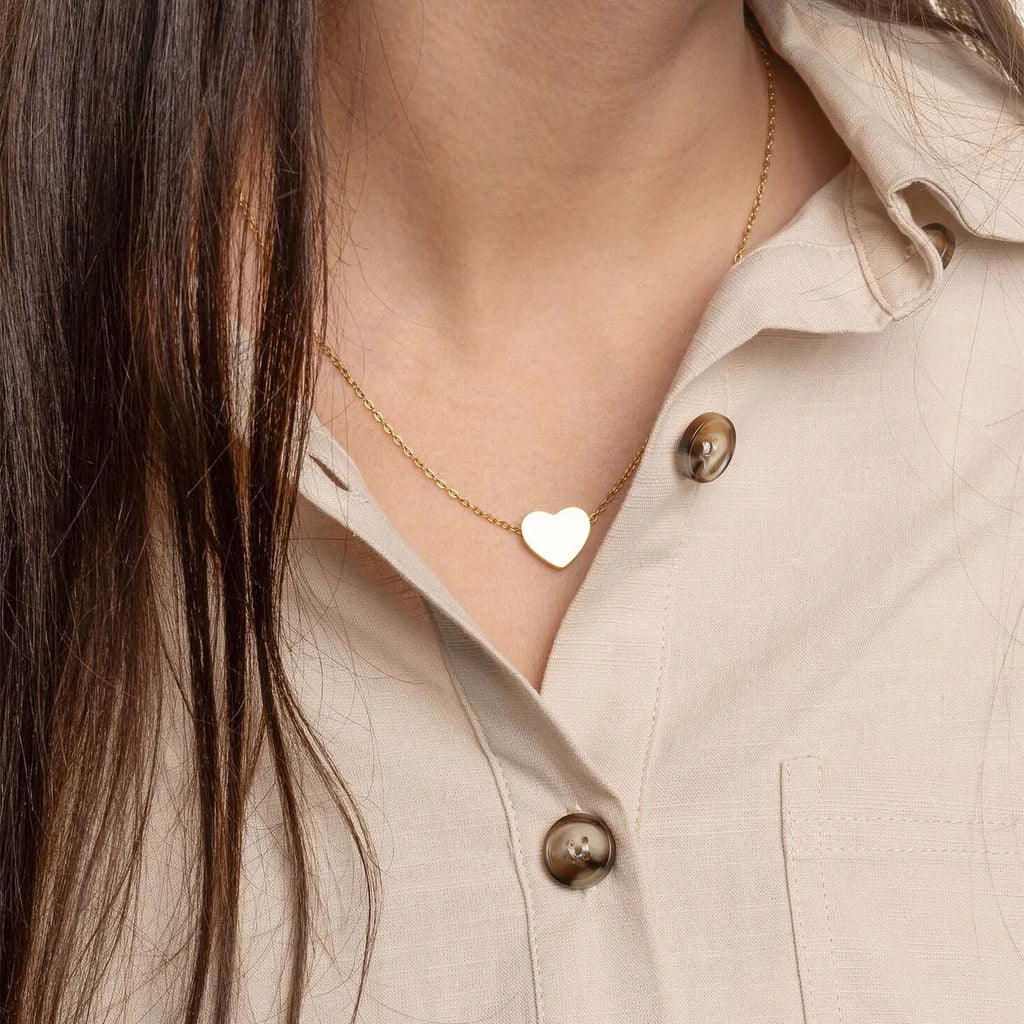 14K Gold Heart Necklace – Durable Gold Filled Jewelry with Customizable Pendant - Necklaces | Sunflower Soul Boutique