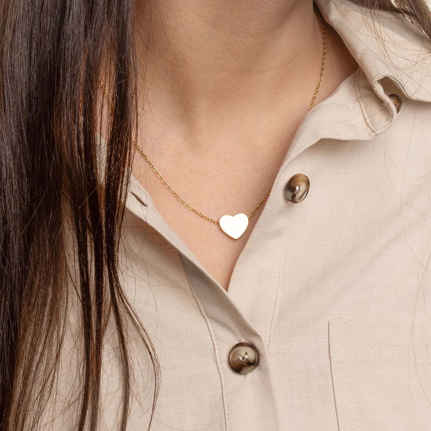 14K Gold Heart Necklace – Durable Gold Filled Jewelry with Customizable Pendant - Necklaces | Sunflower Soul Boutique