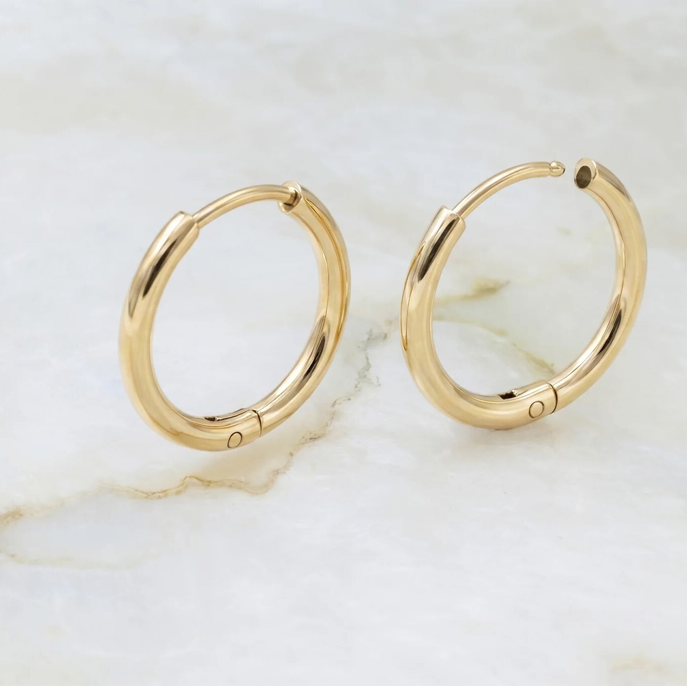 14K Gold Filled PLUS Classic Hoop Huggie Earrings