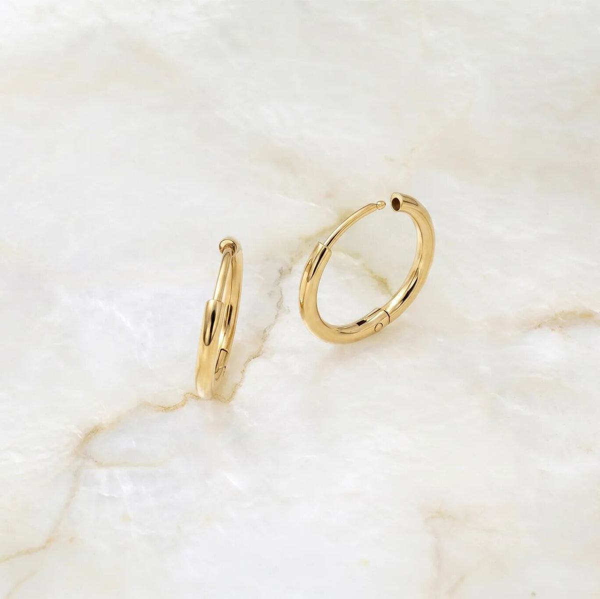 14K Gold Filled PLUS Classic Hoop Huggie Earrings