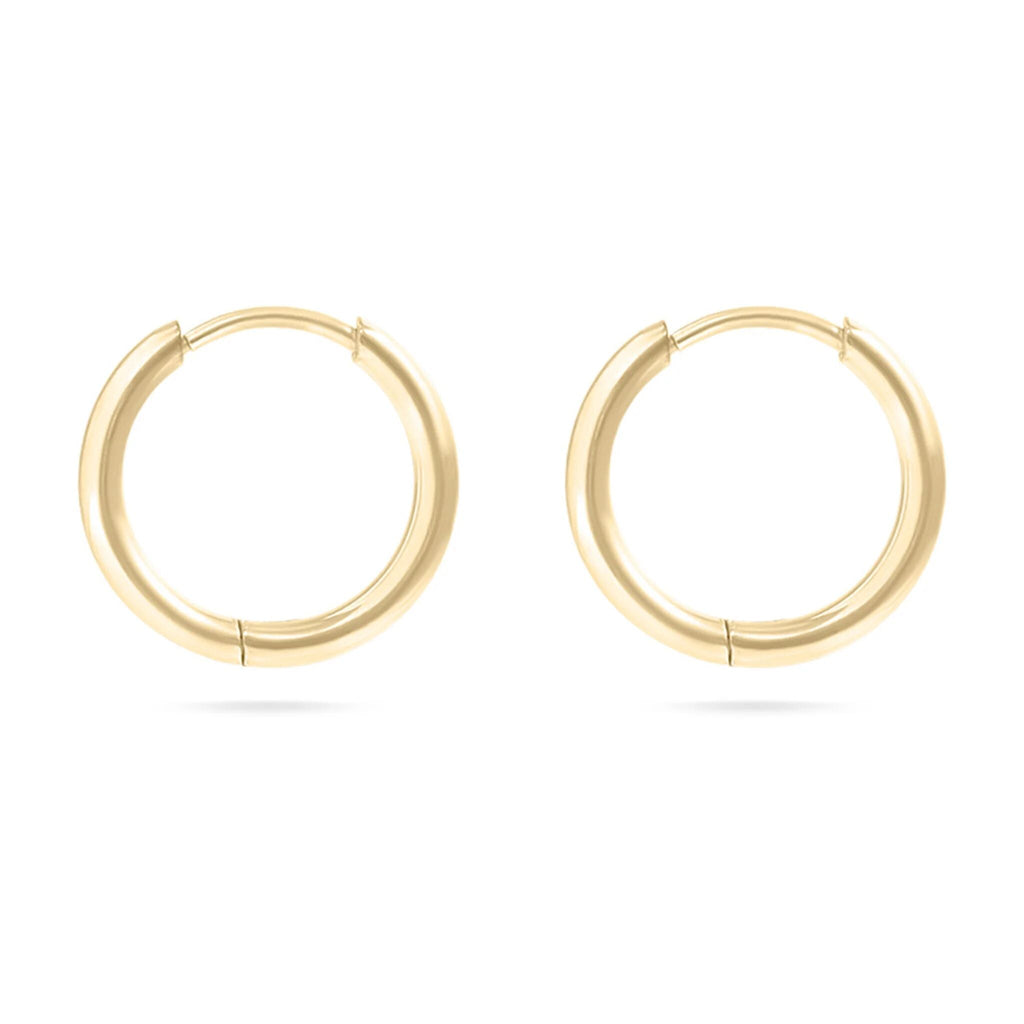 14K Gold Filled PLUS Classic Hoop Huggie Earrings