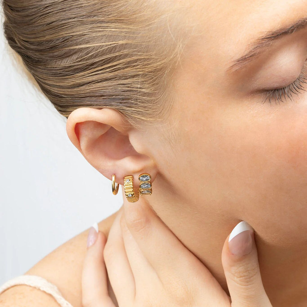 14K Gold Filled PLUS Classic Hoop Huggie Earrings