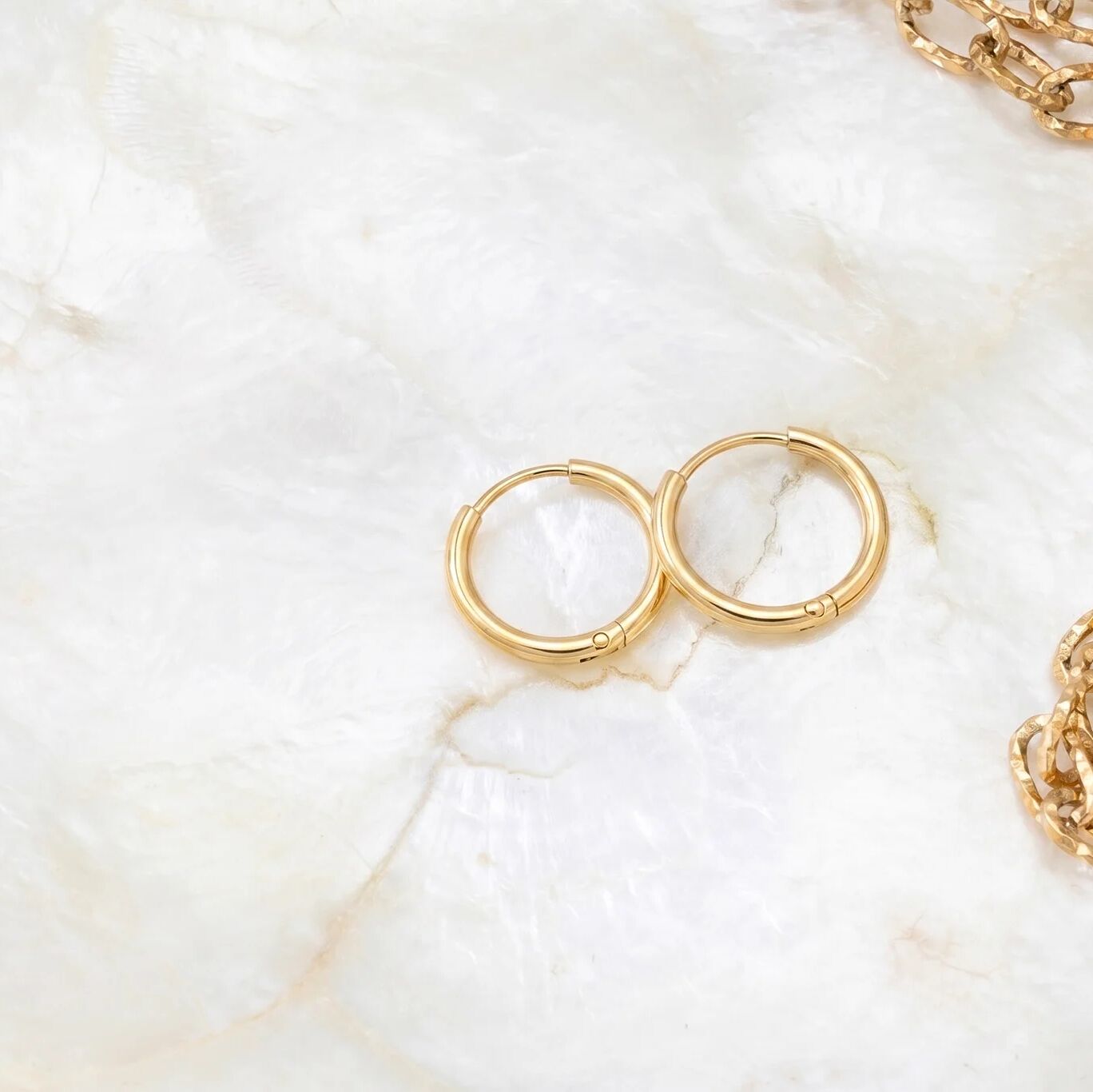14K Gold Filled PLUS Classic Hoop Huggie Earrings