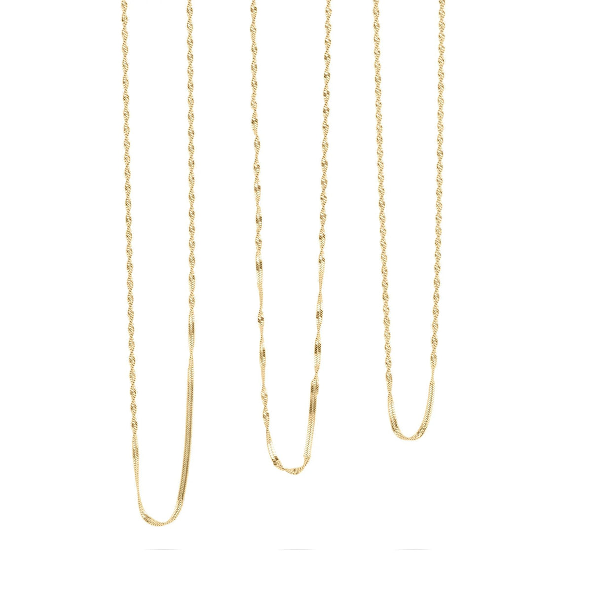 Wholesale jewelry 14K Gold Filled Plus™ Singapore Chain Necklace- Studio