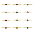 14K Gold Stacking Ring – Custom Birthstone Slim Profile Layered Jewelry - Rings | Sunflower Soul Boutique