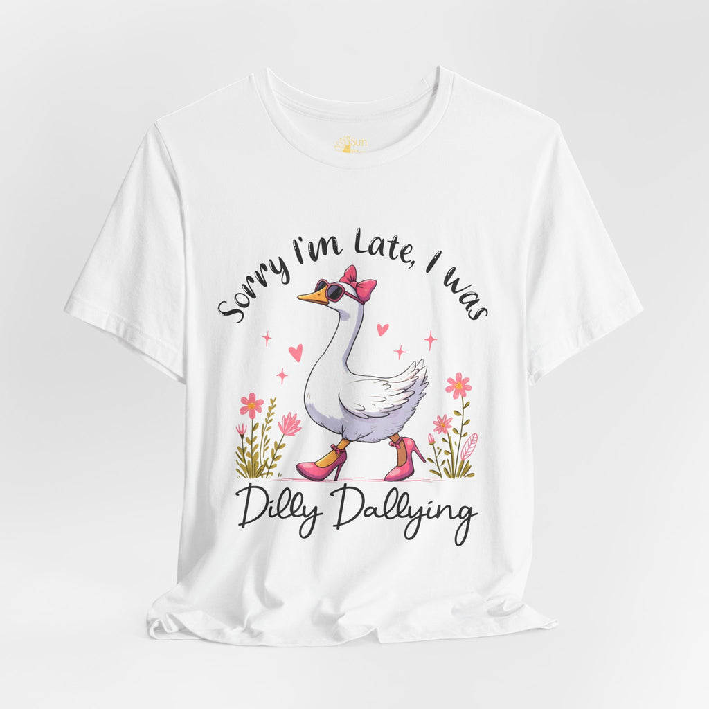 Dilly Dallying Goose Tee – Funny Graphic Tee | Soft Cotton Unisex Jersey Shirt