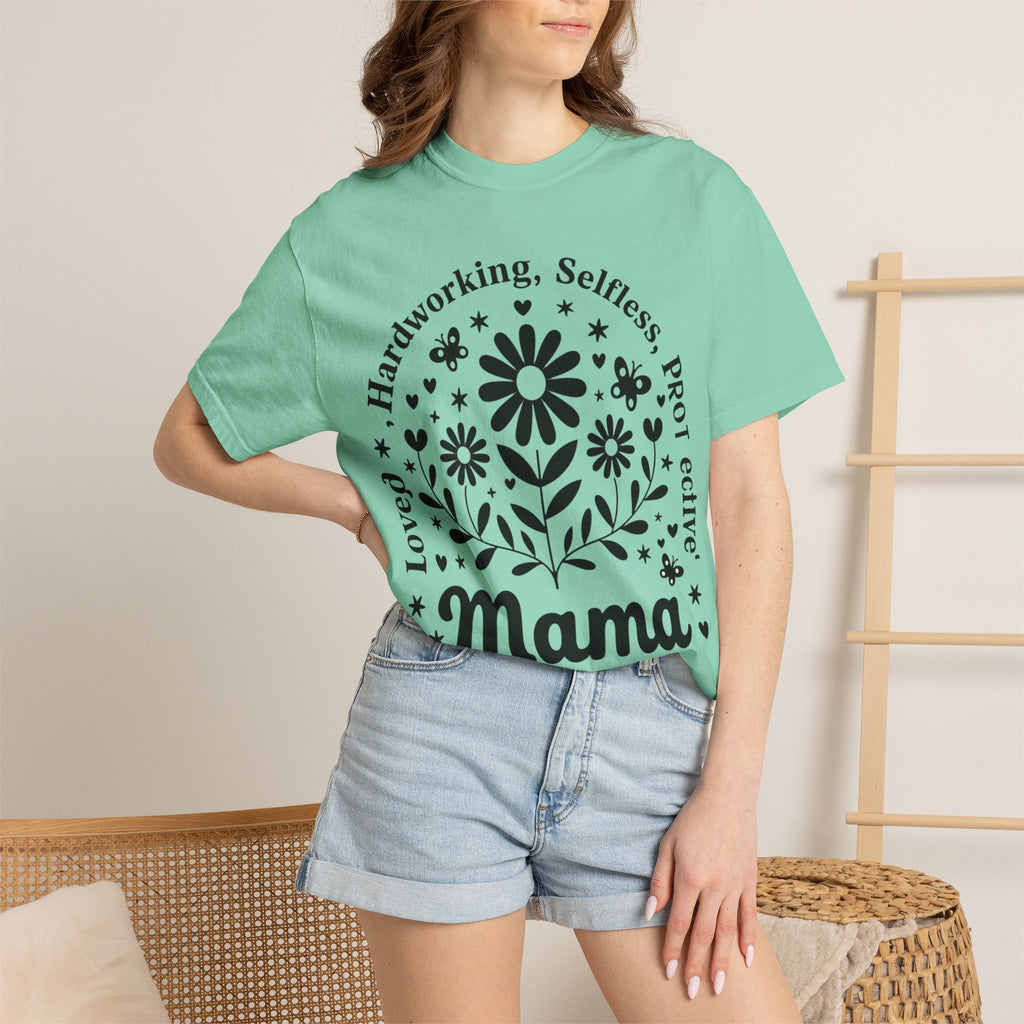 Mama Traits Floral Tee – Soft Cotton Unisex Casual Shirt | Gift for Mom