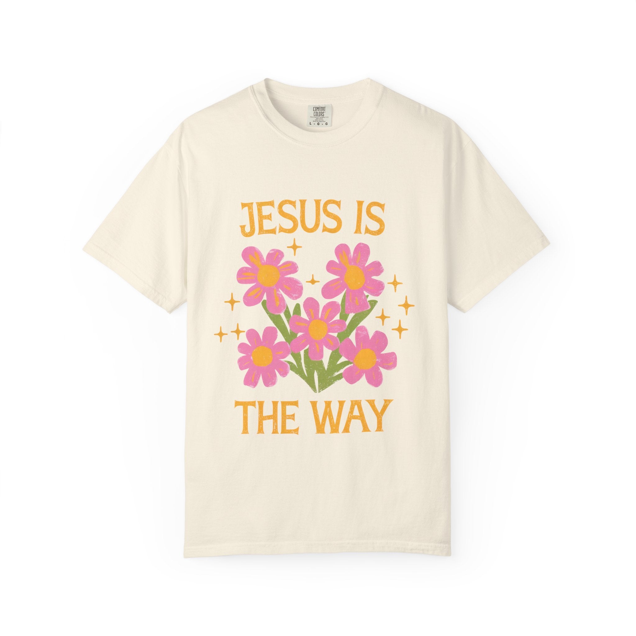 Jesus Is The Way Tee – Uplifting Christian T-Shirt | 100% Cotton Garment Dyed
