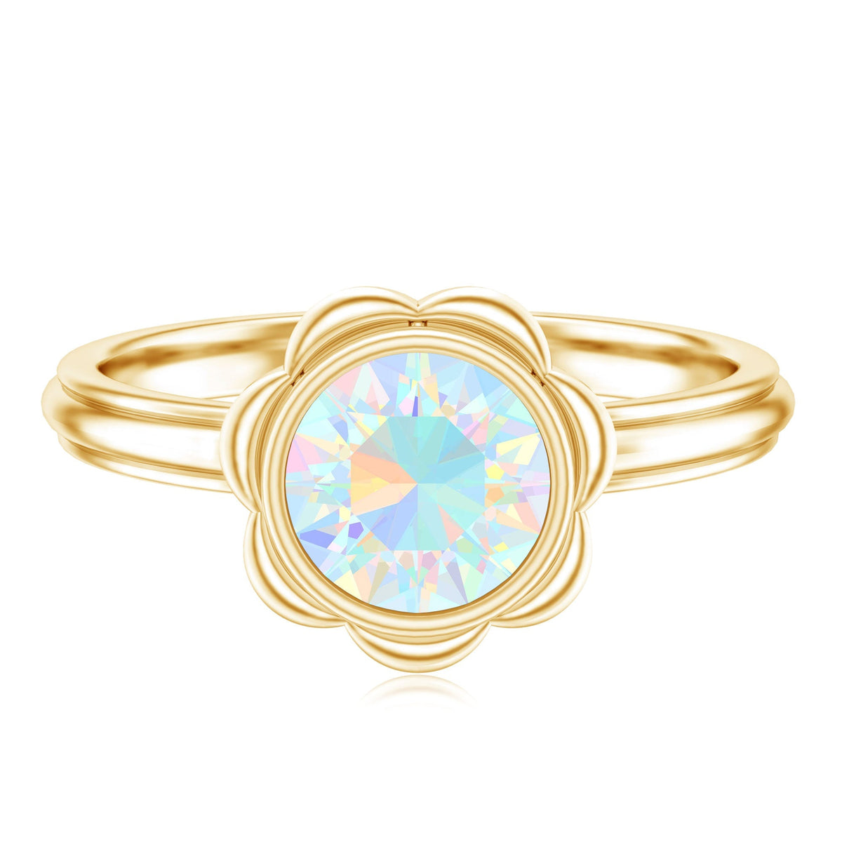 1.6 Carat Ethiopian Opal Engagement Ring for Women