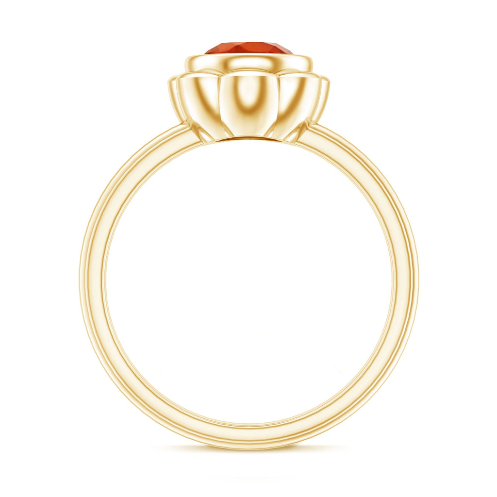 1.6 Carat Real Fire Opal Flower Engagement Ring