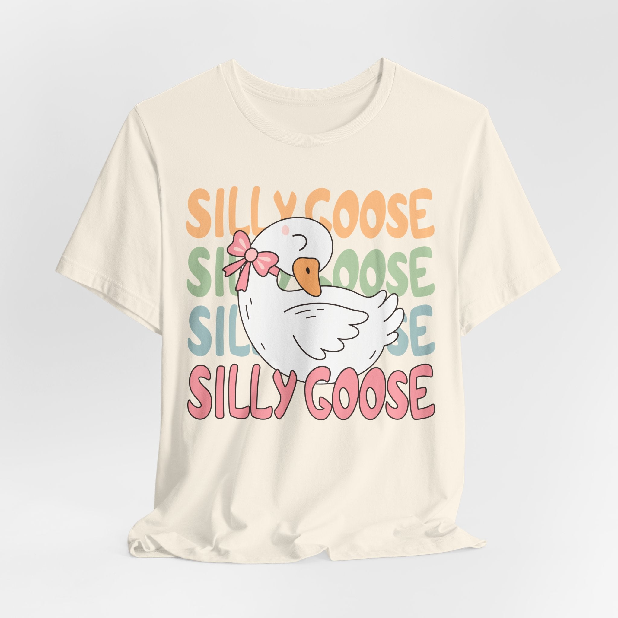 Cute Cartoon Goose Shirt – Pastel Graphic Tee | Soft Cotton T-Shirt For Women