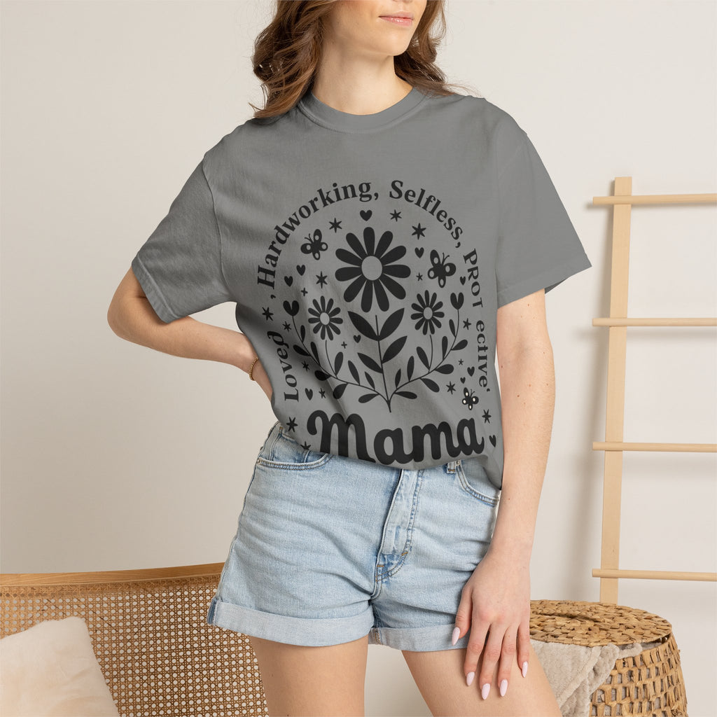 Mama Traits Floral Tee – Soft Cotton Unisex Casual Shirt | Gift for Mom