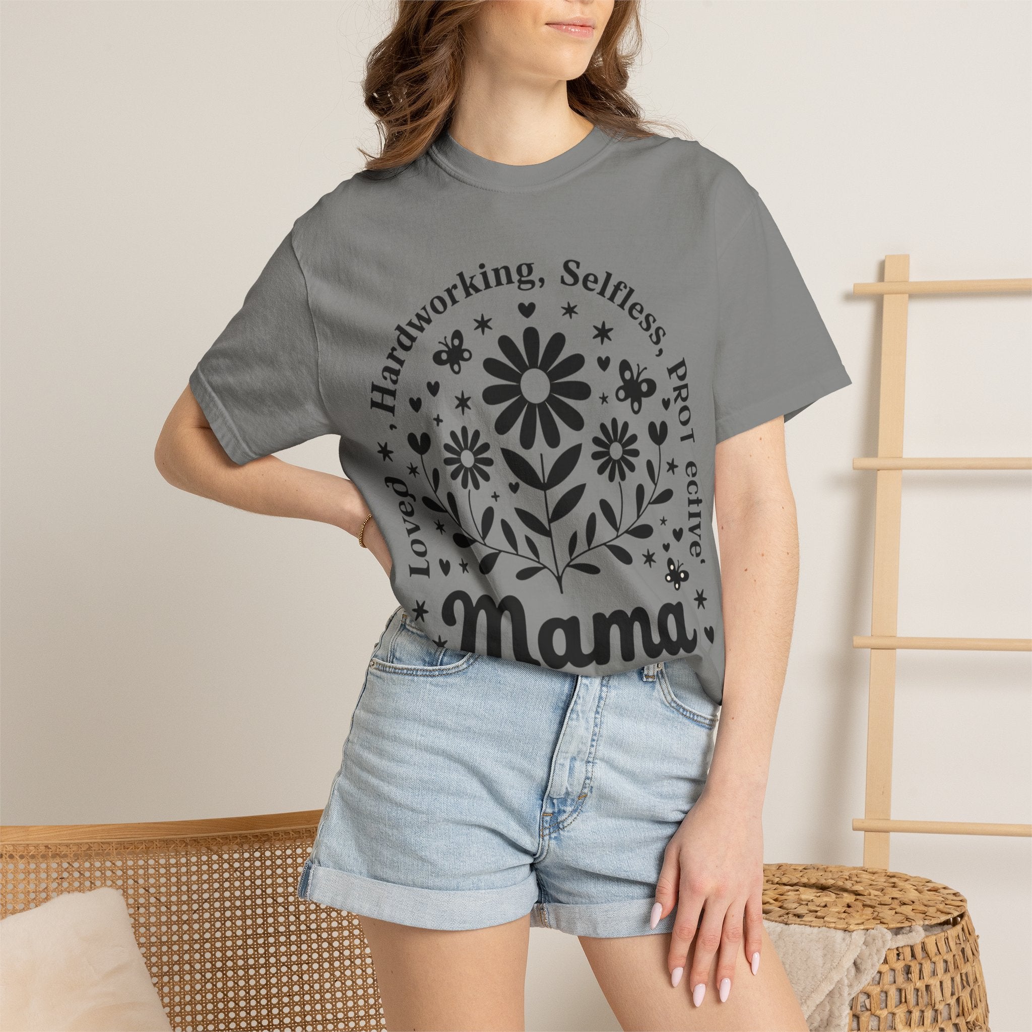 Mama Traits Floral Tee – Soft Cotton Unisex Casual Shirt | Gift for Mom