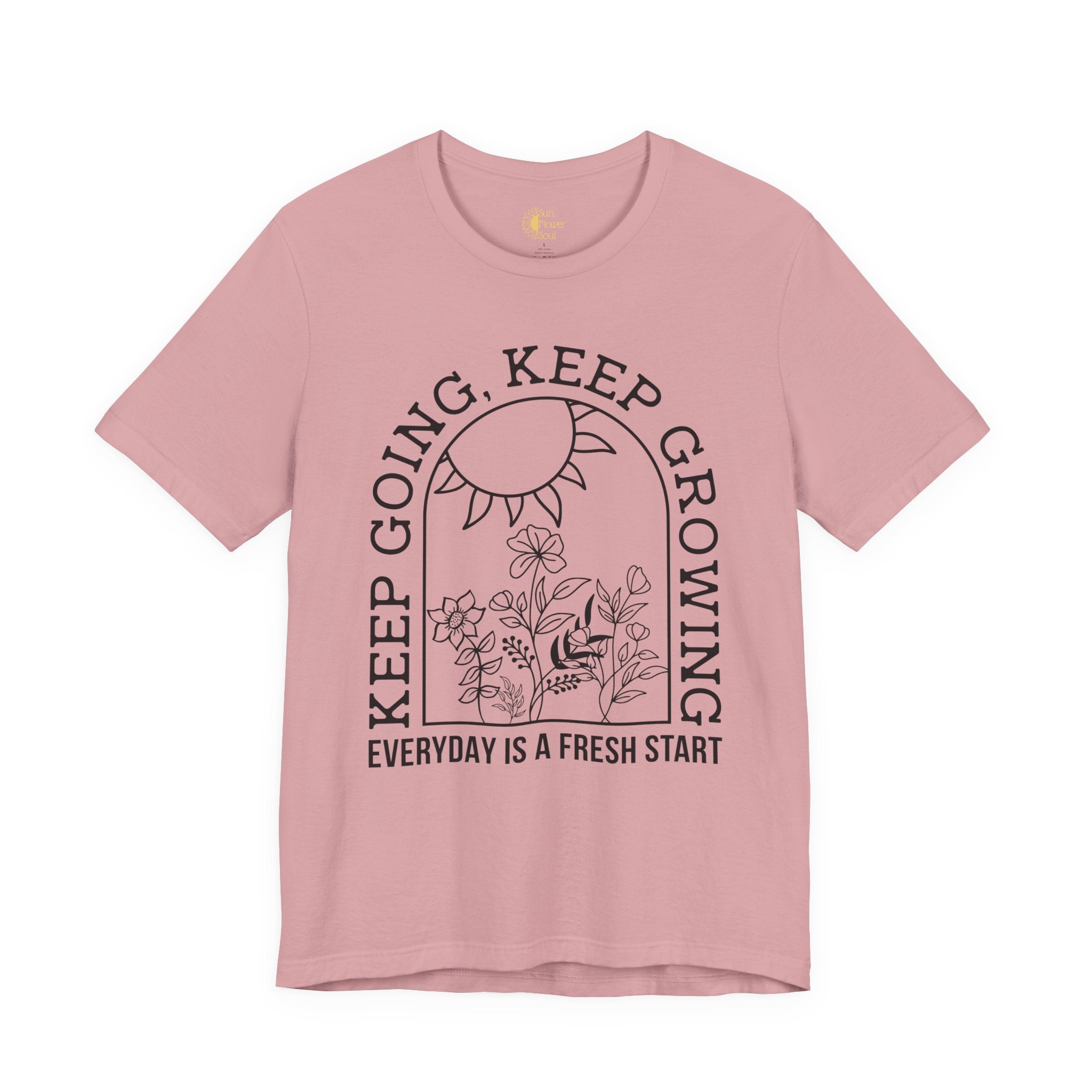 Positive Graphic Tee – Inspirational Floral Design Shirt With Uplifting Message
