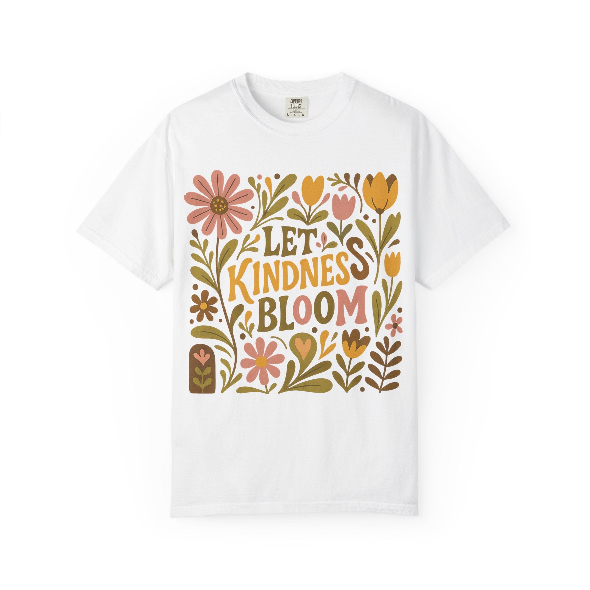 Kindness Bloom T-Shirt – Unisex Floral Graphic Tee | Soft Cotton Summer Shirt