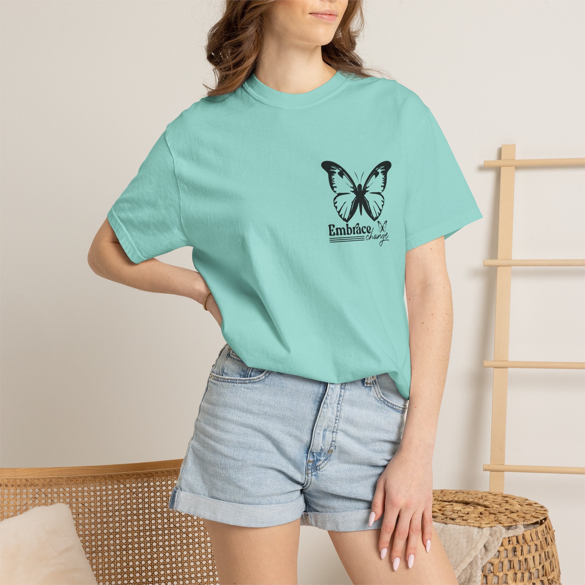 Butterfly Graphic T-Shirt – Minimalist Inspirational Tee | Vintage Cotton Soft Feel