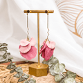 Delilah - Multi-Color Long Petal Drop Earrings