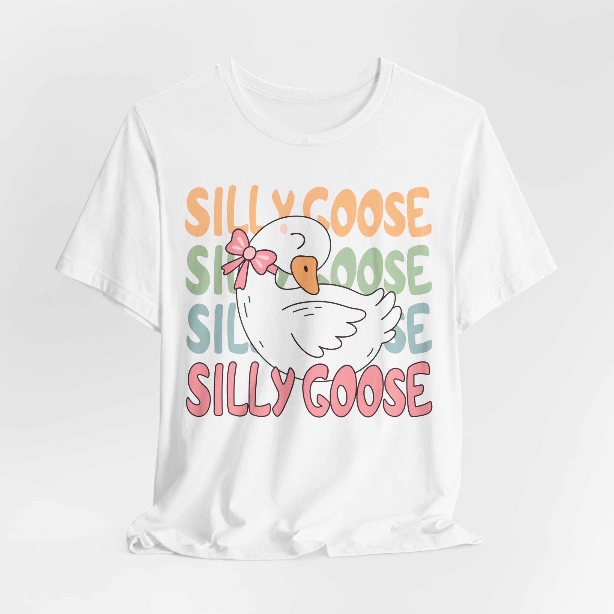 Cute Cartoon Goose Shirt – Pastel Graphic Tee | Soft Cotton T-Shirt For Women