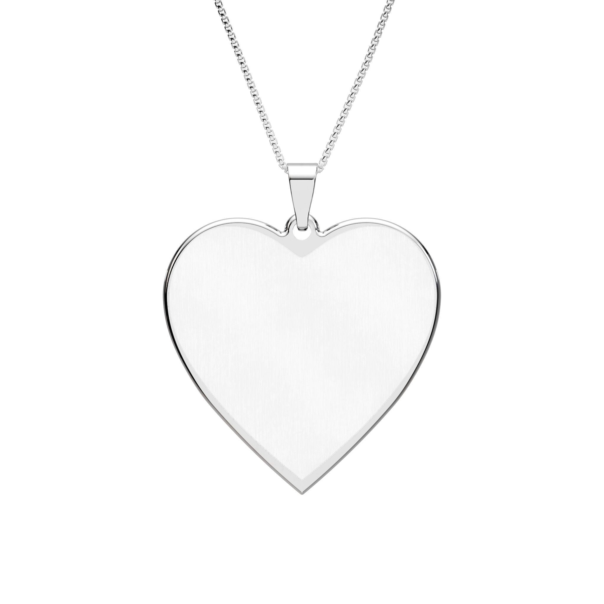 Heart Photo Pendant - Personalized Engraved Heart Charm with 18 Inch Chain