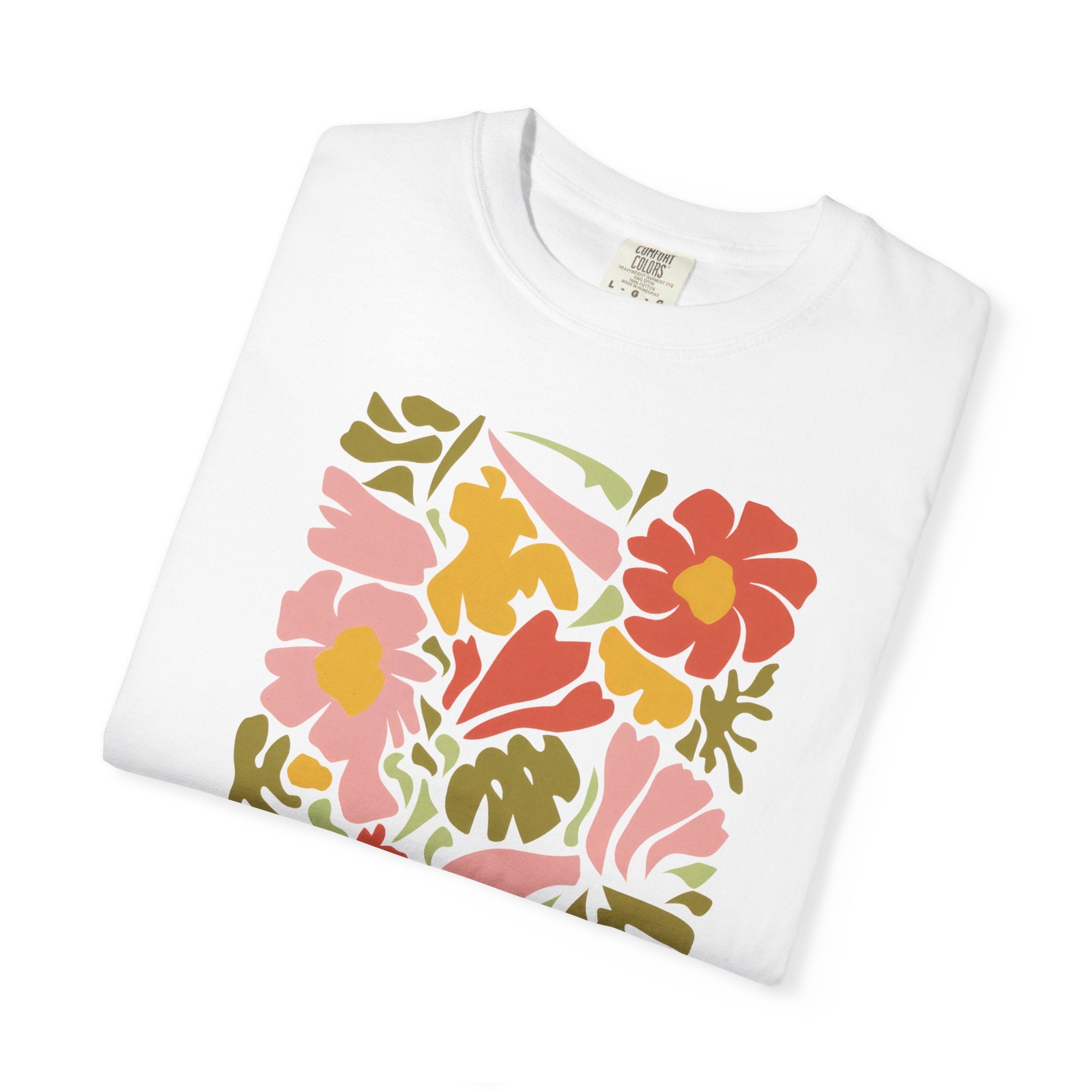 Forgiven TShirt – Vibrant Floral Print Unisex Cotton Tee With Message Of Grace