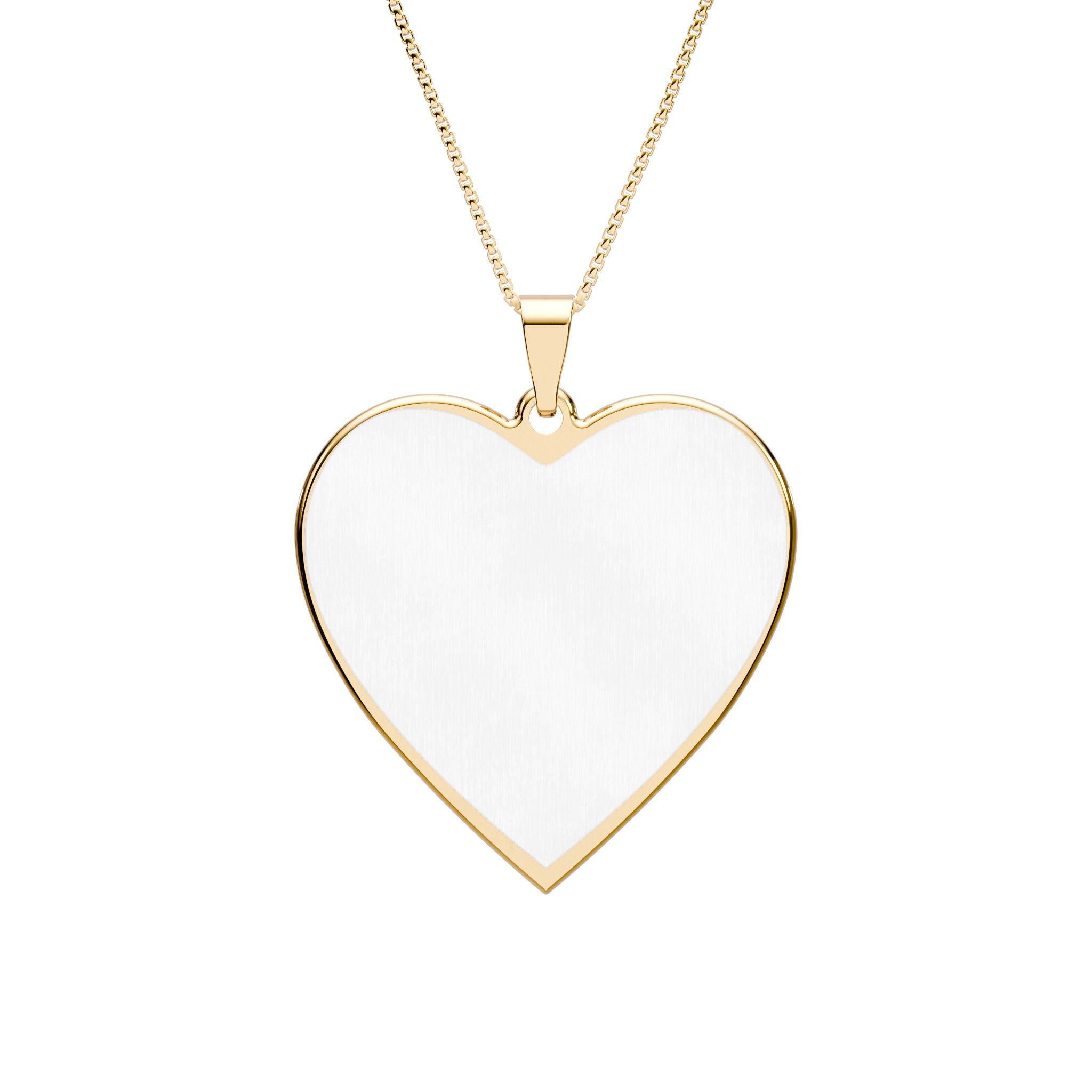 Heart Photo Pendant – Personalized Engraved Heart Charm with 18 Inch Chain
