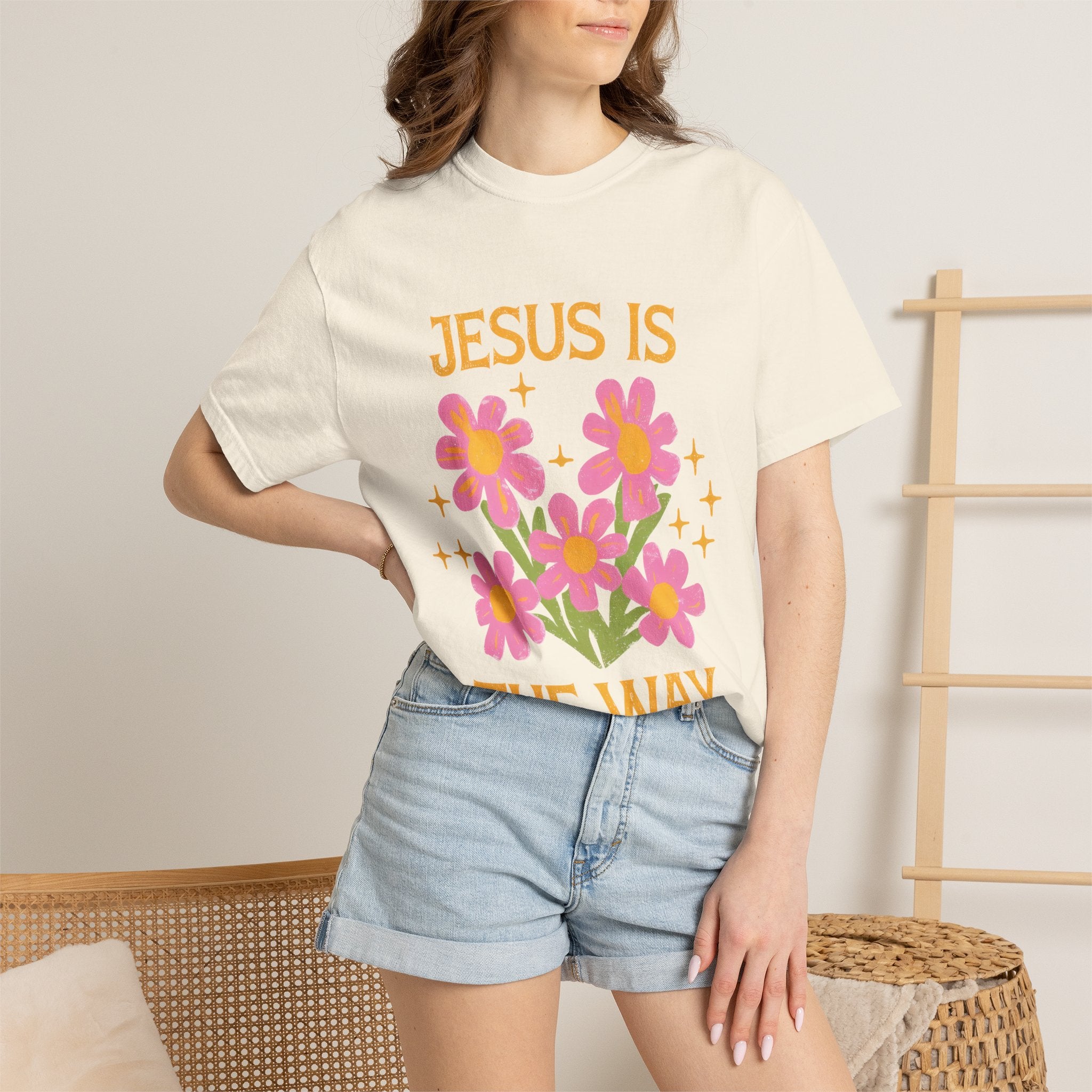 Jesus Is The Way Tee – Uplifting Christian T-Shirt | 100% Cotton Garment Dyed