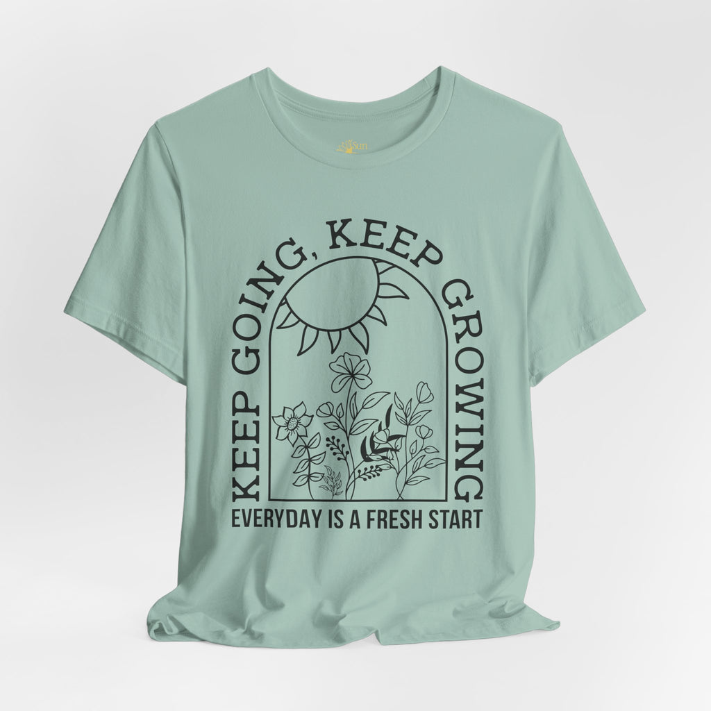 Positive Graphic Tee – Inspirational Floral Design Shirt With Uplifting Message