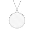 Round Photo Pendant - Personalized Jewelry With Laser Engraved Charm & 18 Inch Chain