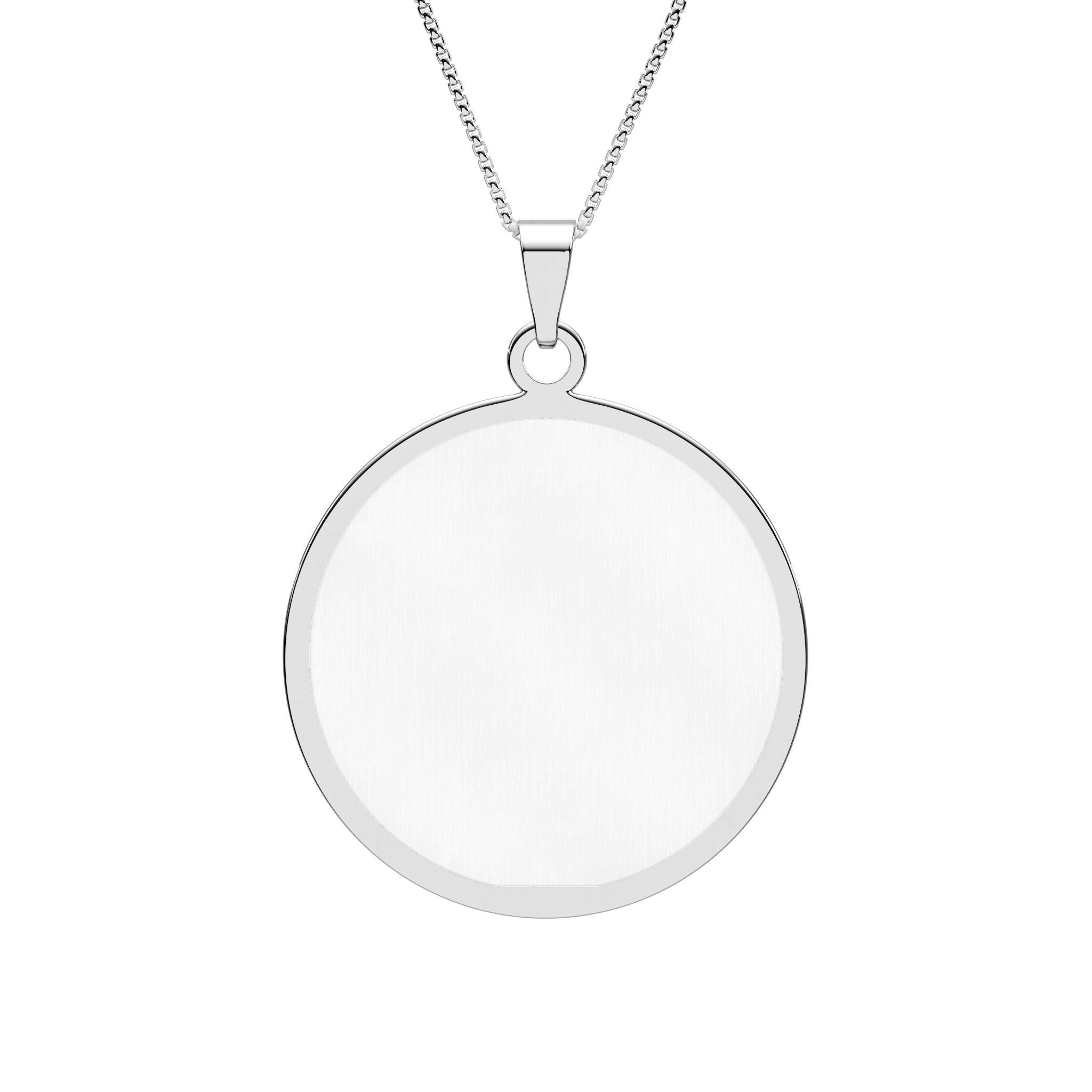 Round Photo Pendant - Personalized Jewelry With Laser Engraved Charm & 18 Inch Chain