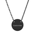 Engraved Circle Necklace - Custom Name Pendant | Stainless Steel Jewelry Gift