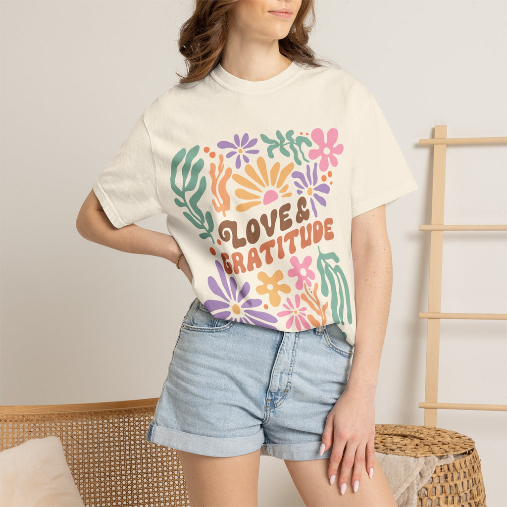 Floral Gratitude T-Shirt – Unisex Cotton Tee | Comfortable Casual Wear Top