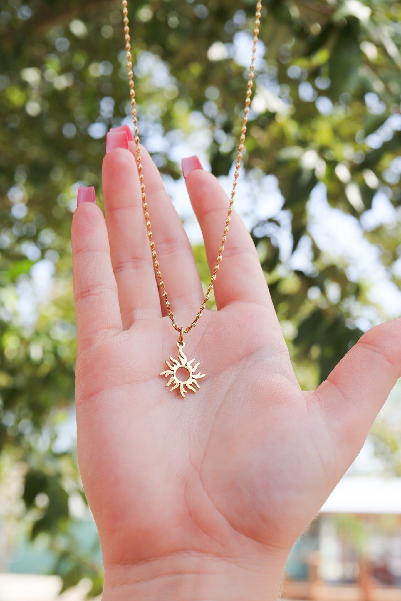 Sunburst Charm – 18K Gold PVD Stainless Steel Hypoallergenic Jewelry Piece