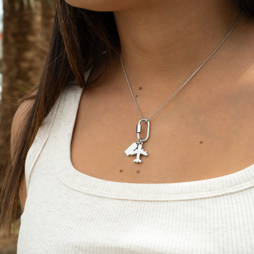 18K Gold Airplane Charm – Stainless Steel PVD Coated Travel Pendant Gift - charm | Sunflower Soul Boutique
