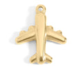 18K Gold Airplane Charm – Stainless Steel PVD Coated Travel Pendant Gift - charm | Sunflower Soul Boutique