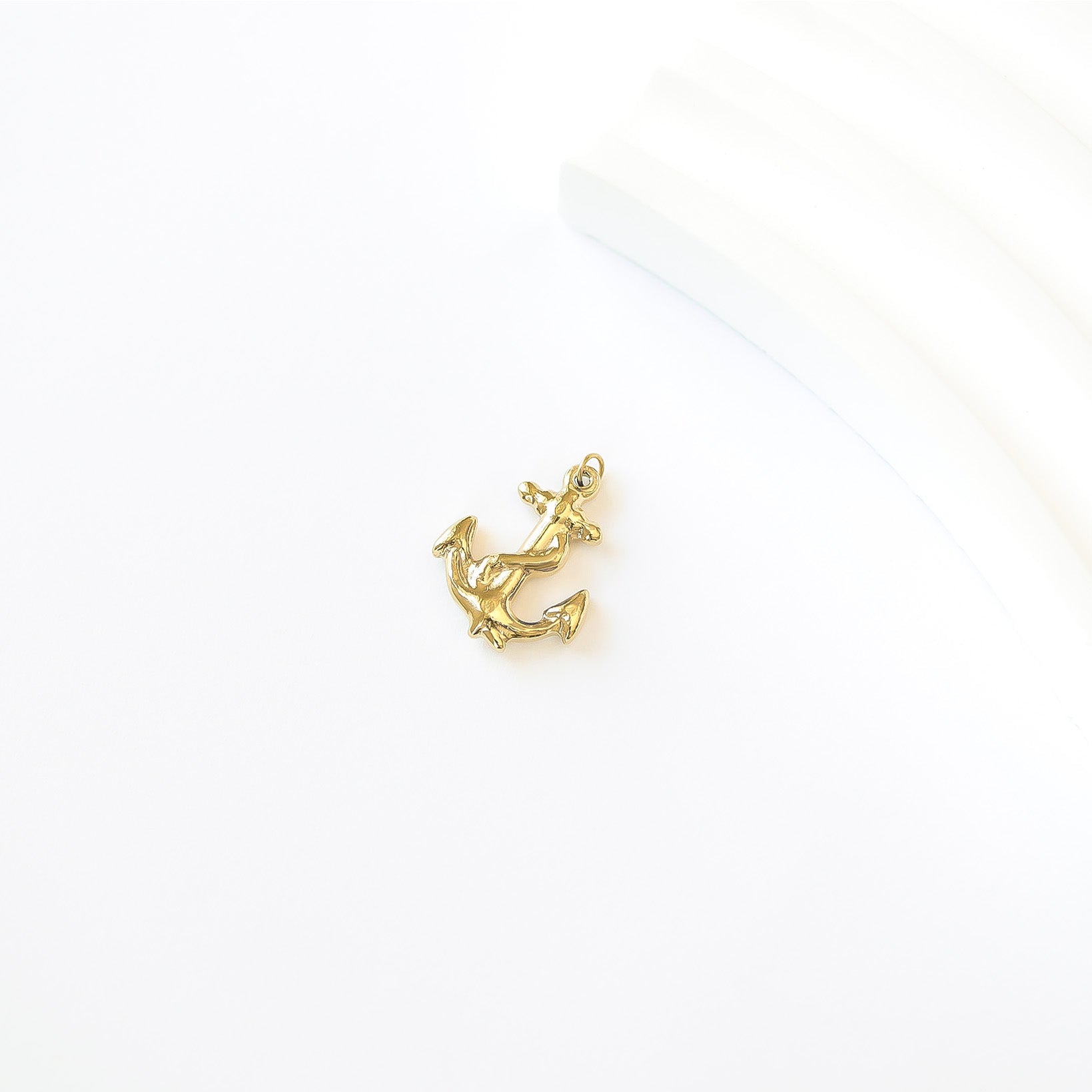18K Gold Anchor Charm – Waterproof Stainless Steel Nautical Jewelry Pendant - charm | Sunflower Soul Boutique