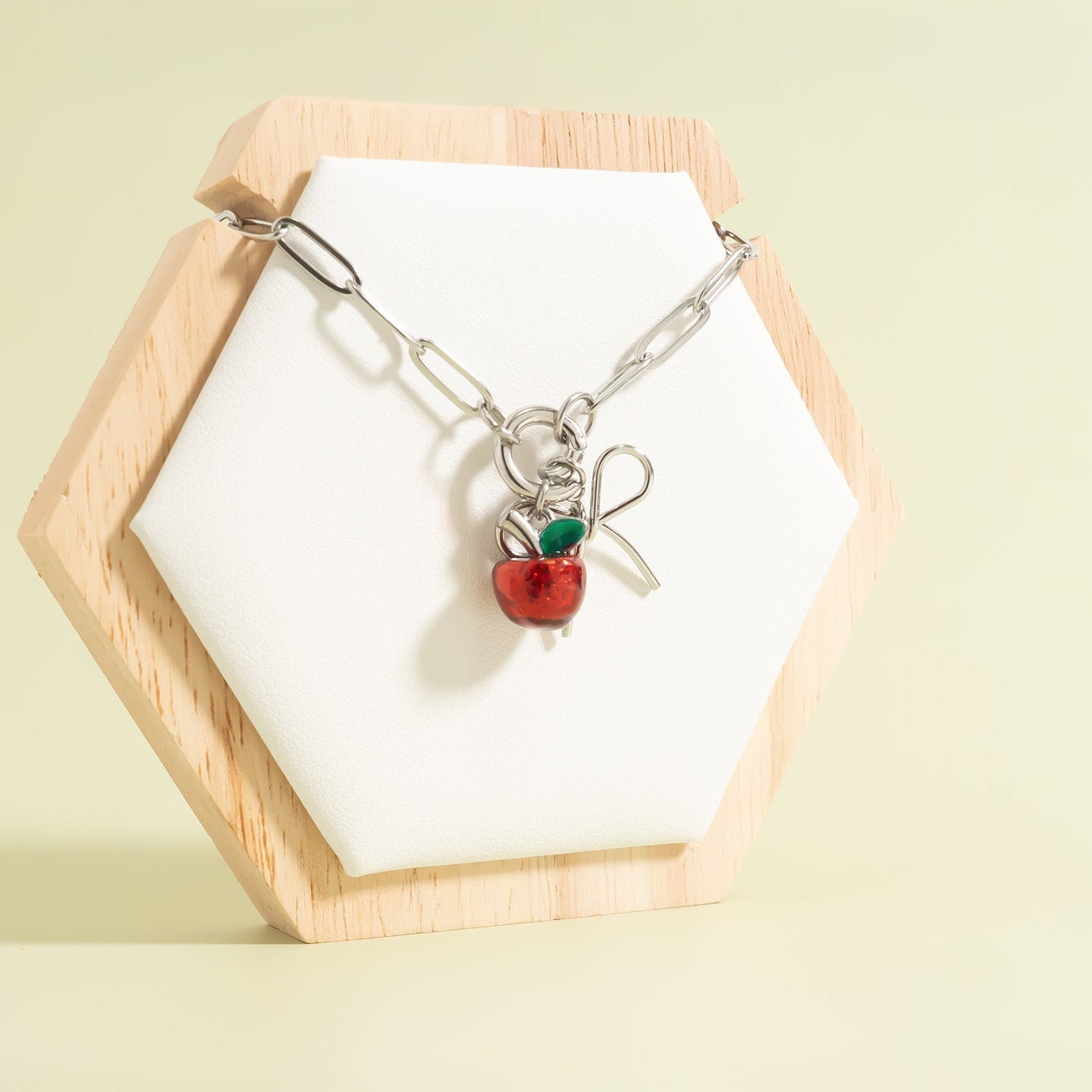 18K Gold Apple Charm – Red Enamel Pendant | Hypoallergenic Stainless Steel Jewelry - charm | Sunflower Soul Boutique