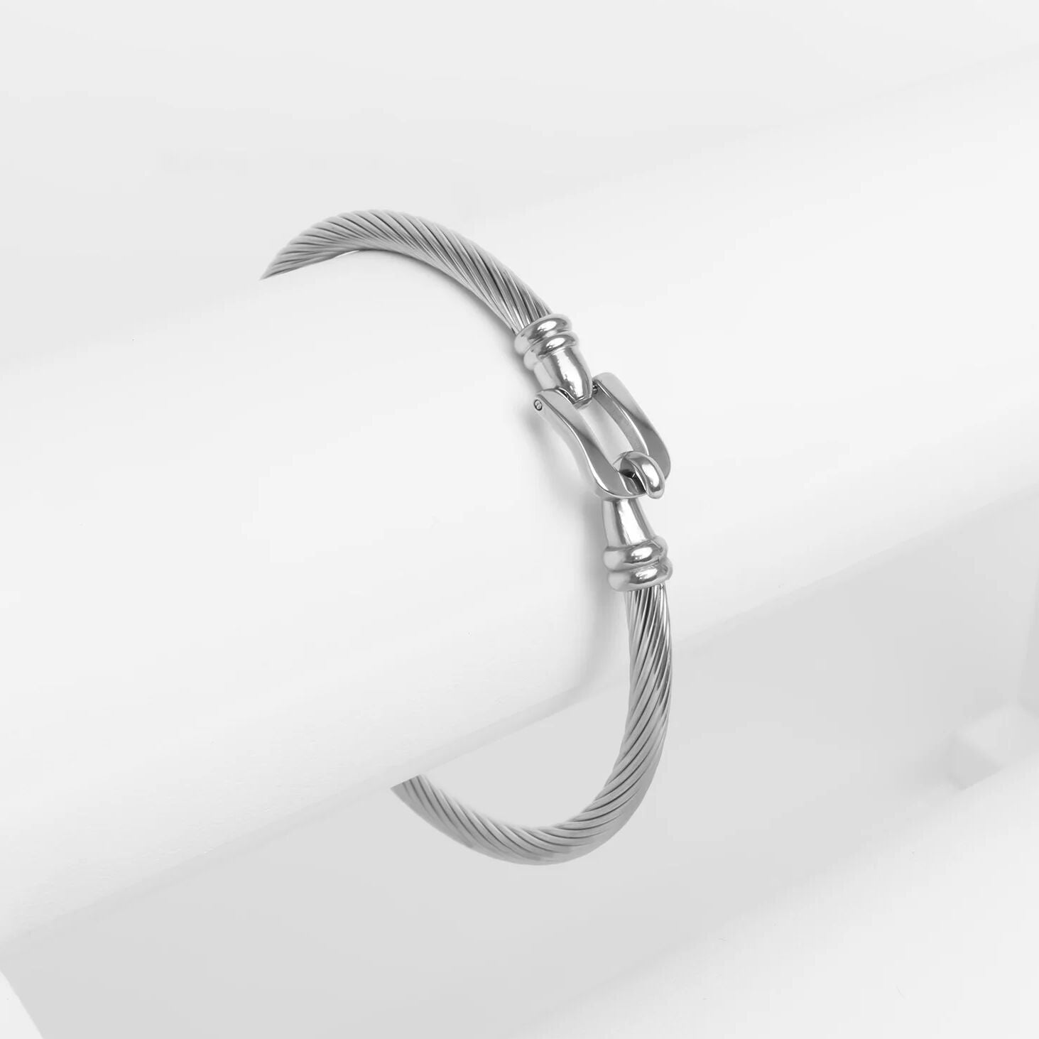 18K Gold Bangle Bracelet – Stainless Steel Buckle Clasp, Scratch Resistant Luxury - Bracelets | Sunflower Soul Boutique