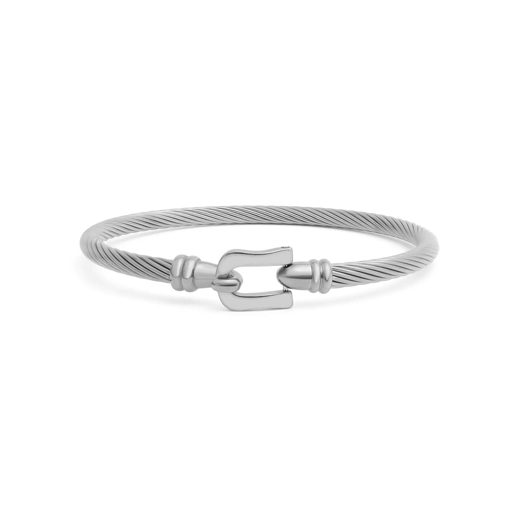 18K Gold Bangle Bracelet – Stainless Steel Buckle Clasp, Scratch Resistant Luxury - Bracelets | Sunflower Soul Boutique