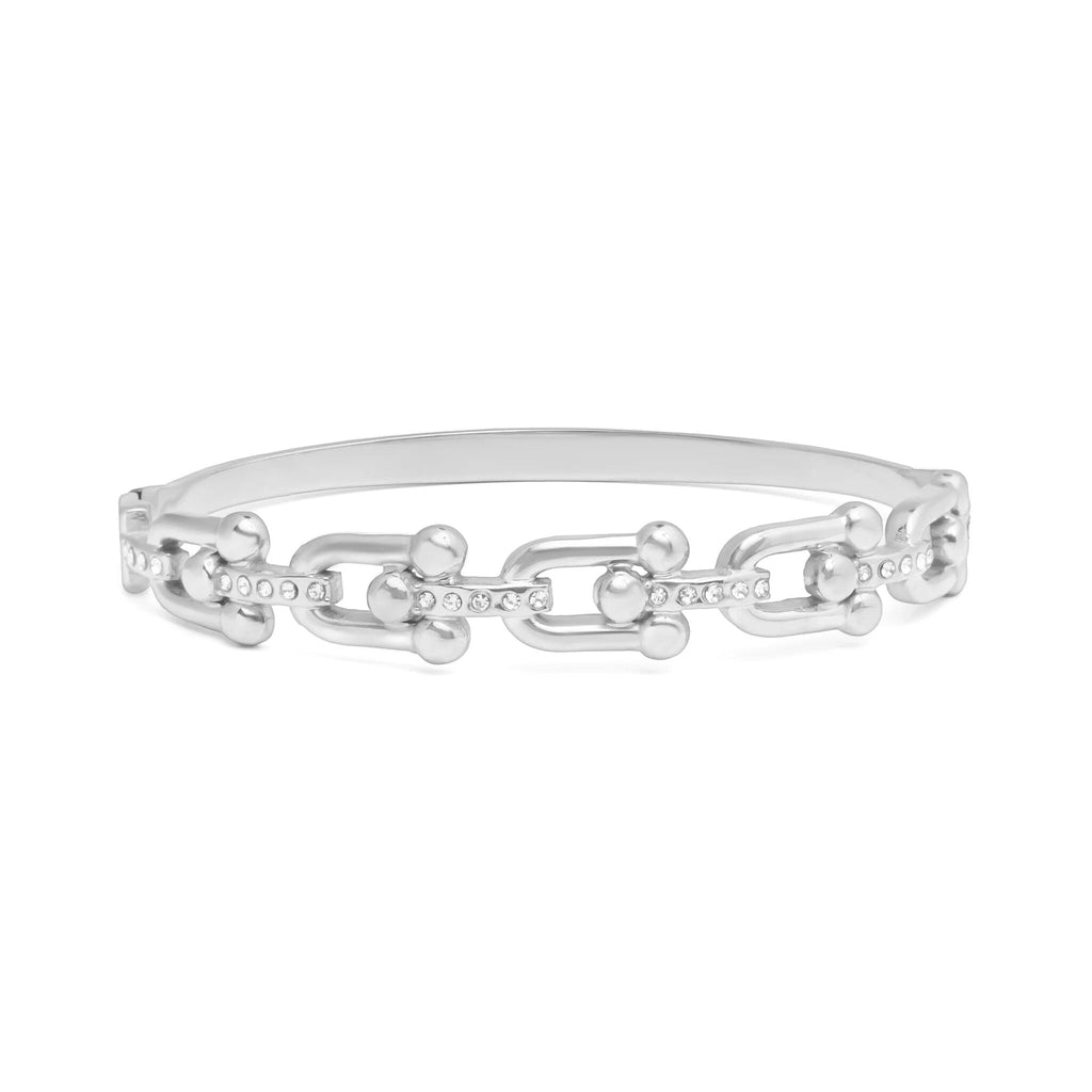 18K Gold Bangle – Durable Stainless Steel Bracelet With Stone Hardware - Bracelets | Sunflower Soul Boutique