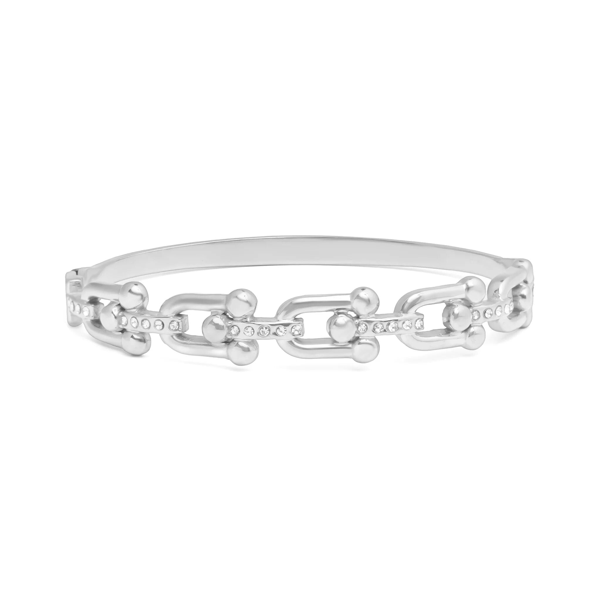 18K Gold Bangle – Durable Stainless Steel Bracelet With Stone Hardware - Bracelets | Sunflower Soul Boutique