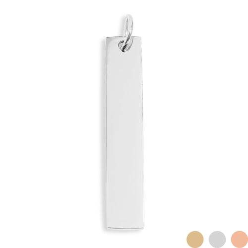 18K Gold Bar Pendant – Stainless Steel Pendant for Custom Engraving Gifts - Pendants | Sunflower Soul Boutique