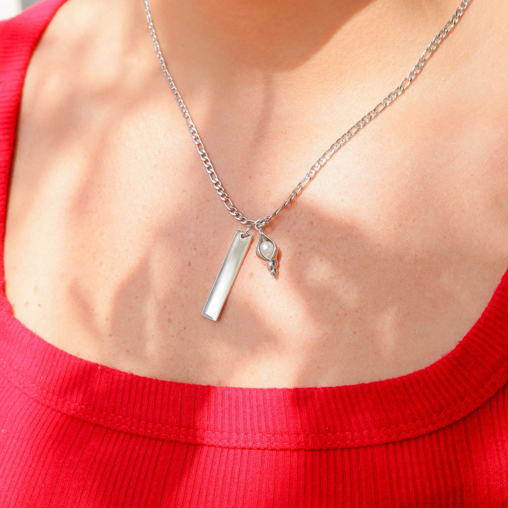 18K Gold Bar Pendant – Stainless Steel Pendant for Custom Engraving Gifts - Pendants | Sunflower Soul Boutique