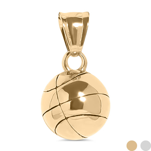 18K Gold Basketball Charm - Durable Stainless Steel 3D Sports Pendant - Charms | Sunflower Soul Boutique