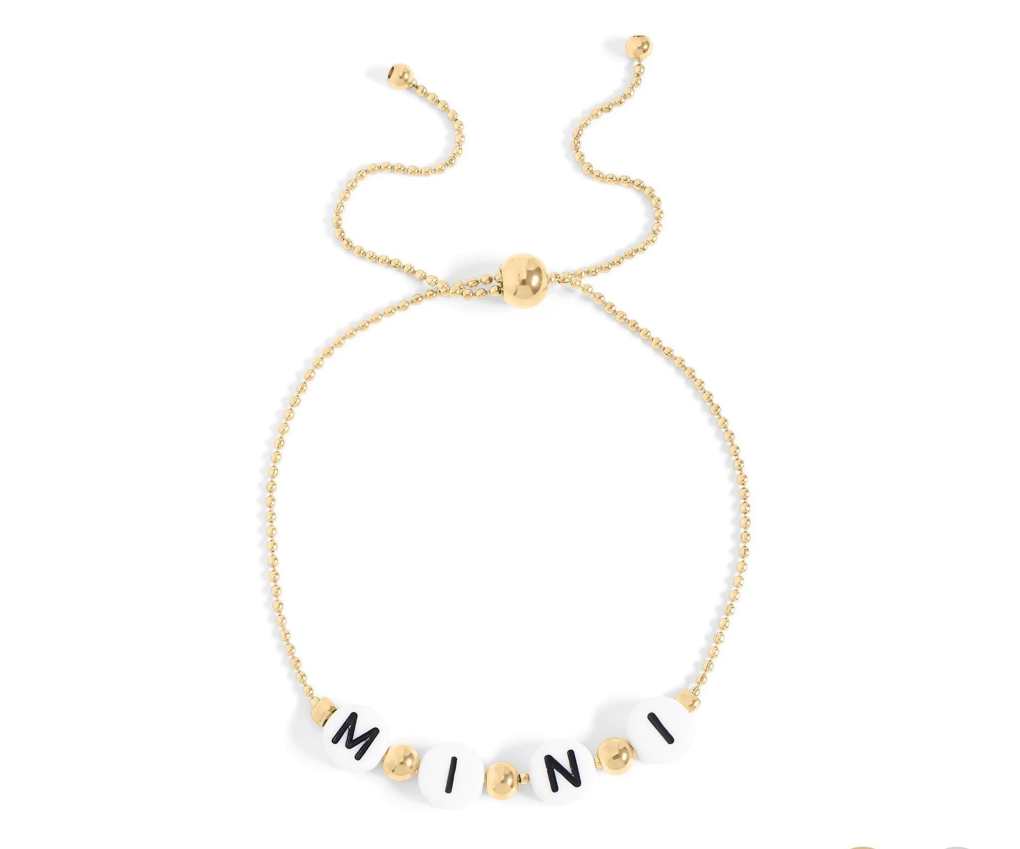 18K Gold Beaded Bracelet – Adjustable Stainless Steel Jewelry with Sliding Closure - Bracelets | Sunflower Soul Boutique