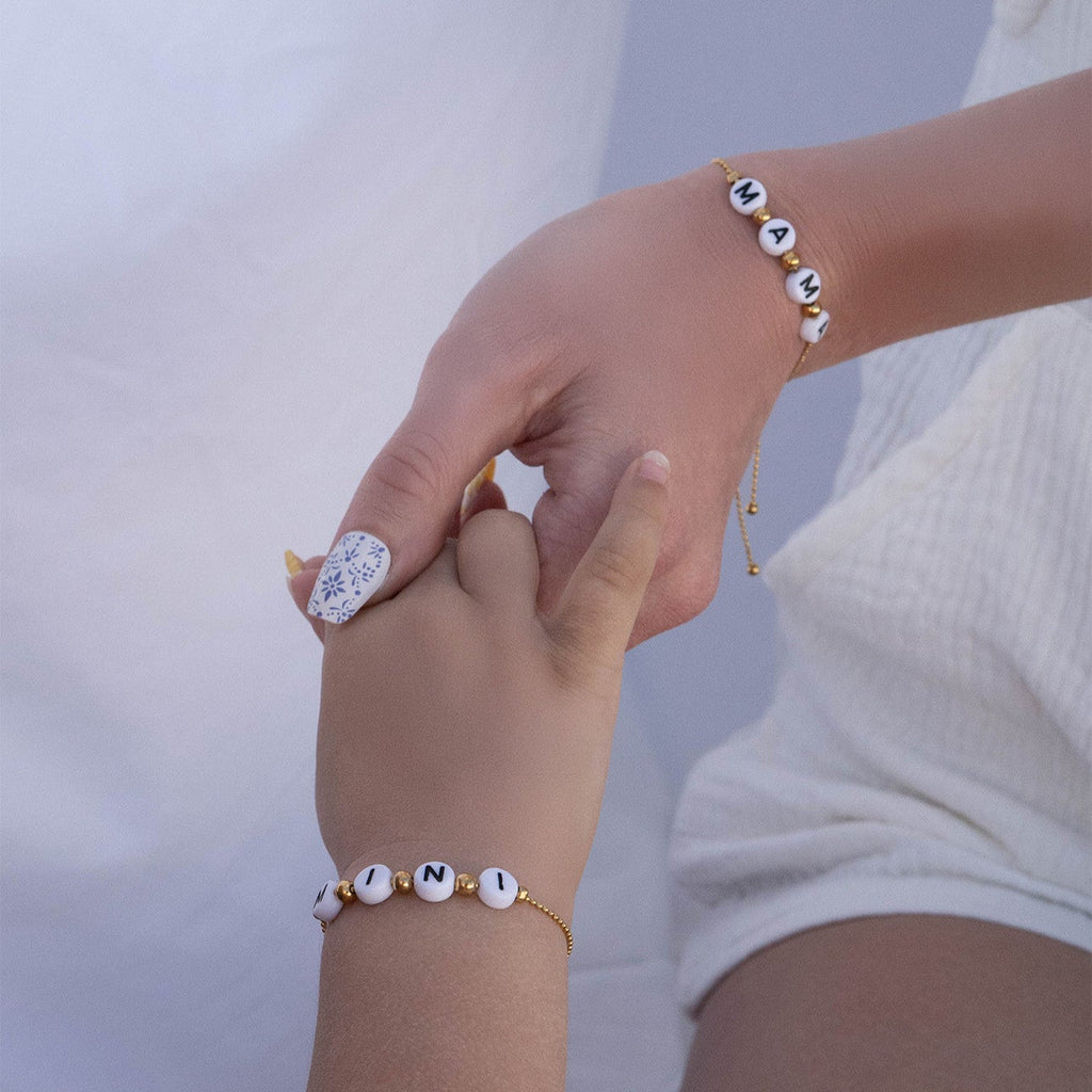18K Gold Beaded Bracelet – Adjustable Stainless Steel Jewelry with Sliding Closure - Bracelets | Sunflower Soul Boutique
