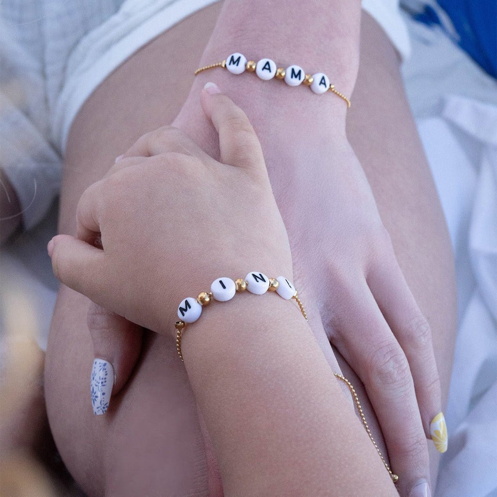 18K Gold Beaded Bracelet – Adjustable Stainless Steel Jewelry with Sliding Closure - Bracelets | Sunflower Soul Boutique