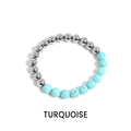 18K Gold Beaded Bracelets – Semi Precious Stretch Natural Stone Jewelry - Bracelets | Sunflower Soul Boutique